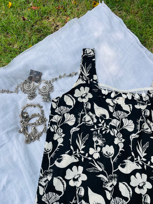 Floral Back Design Kurti