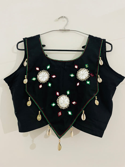 Black Rooh Mirror Blouse