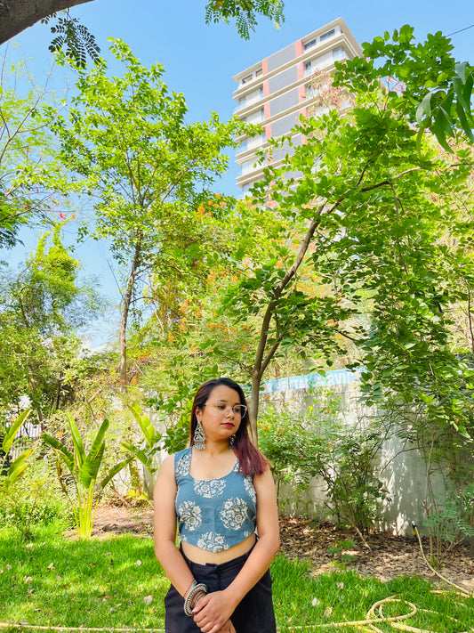 Teal Tara Corset Top