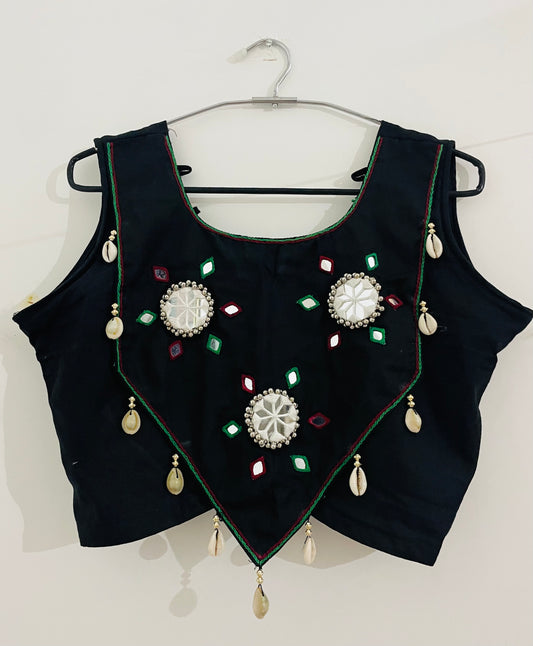 Black Rooh Mirror Blouse